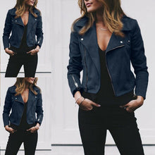 Load image into Gallery viewer, 2019 Hot Women&#39;s Jacket Flight Coat Zip Up Windbreaker Lady Solid Fashion Biker Loose Tops Outwear Clothes