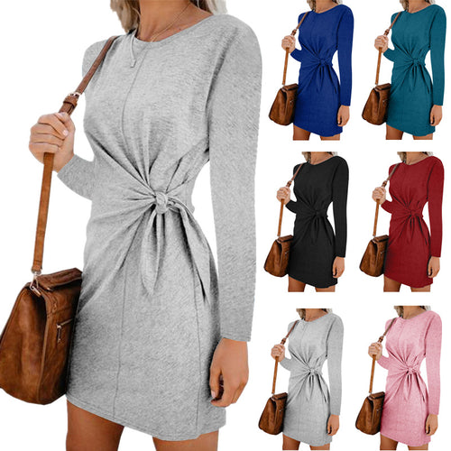 vestido long sleeve dress casual autumn robe courte vestidos  mujer fall kleider damen festa curto dames jurken sukienki clothes