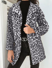 Load image into Gallery viewer, 2019 Winter Coat Women Jacket Faux Fur Outwear Warm Fleece Coat Animal Print Streetwear Women Cardigan Leopard Outwears