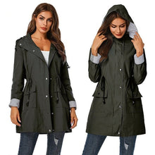 Load image into Gallery viewer, Outdoor Raincoat Windproof Hiking Clothes Lightweight Zipper Jacket Women Hooded Jackets Packable waterproof Hooded