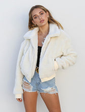 Load image into Gallery viewer, 2019 Winter arrival Women Cotton Fluffy Long Sleeve Jacket Ladies Warm Outerwear Cardigan Coat